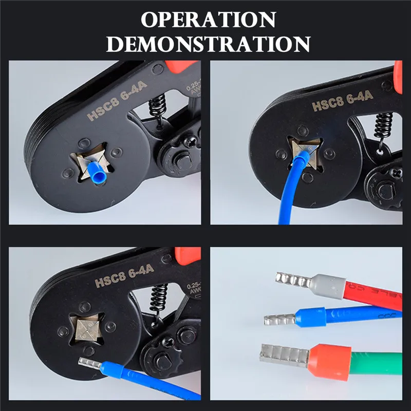 

Ferrule Crimping Tool Kit, Hexagonal sawtooth Self-adjustable Ratchet Wire Terminals Crimper Kit with 1200pcs Wire Terminals