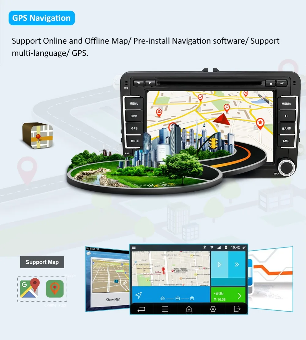 PX6 4G+ 64G 2Din android 9,0 автомобильный dvd-плеер Aux gps стерео для Volkswagen Skoda POLO GOLF 5 6 PASSAT CC TIGUAN TOURAN Fabia Caddy