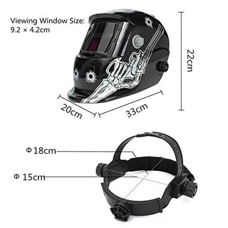 Солнечная Автоматическая Затемняющая Сварочная маска с большим экраном