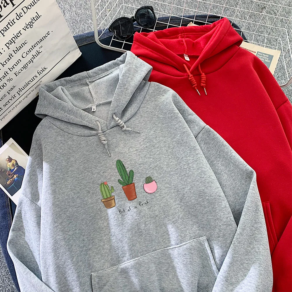 Cute Gothic Hoodies Thick Fleece Loose Sweatshirt Womens Ullzang Clothes Cartoon Character Hoodies Women Sweetshirts Oversized