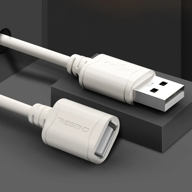 CHOSEAL USB2.0 кабель удлинитель для мужчин и женщин высокое Скорость USB Дата ПК