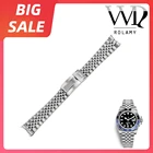 Rolamy 20 мм Высокое качество 316L сталь Замена наручных часов Ремешок Браслет юбилей с застежкой Oyster для Ролекс GMT Master II