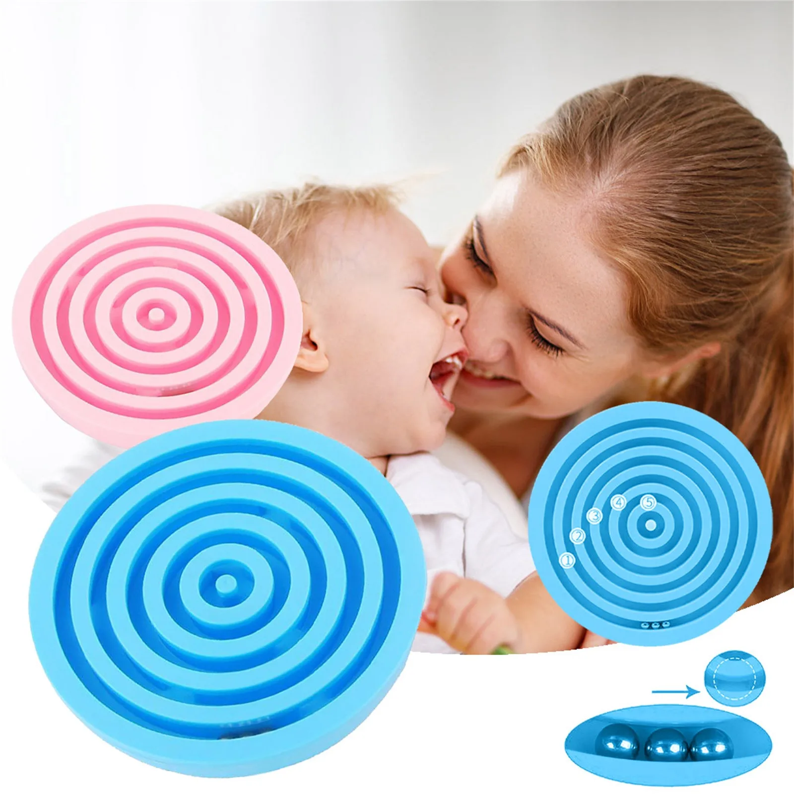 Three-dimensional Magical 3d Intelligence Ball Small Semicircle Balance Maze Portable Children's Toys | Игрушки и хобби