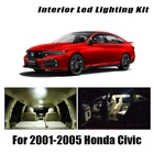 Для Honda Civic 3D Sedan купе, хэтчбек 2001-2005 автомобиль светодиодная интерьерная с Canbus светильник номерной знак комплект автомобисветильник s