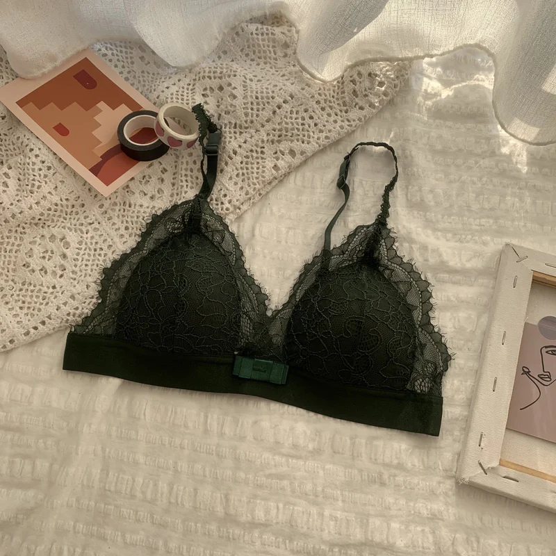 Кружевные тонкие французские треугольные кружева без стального кольца Rac |