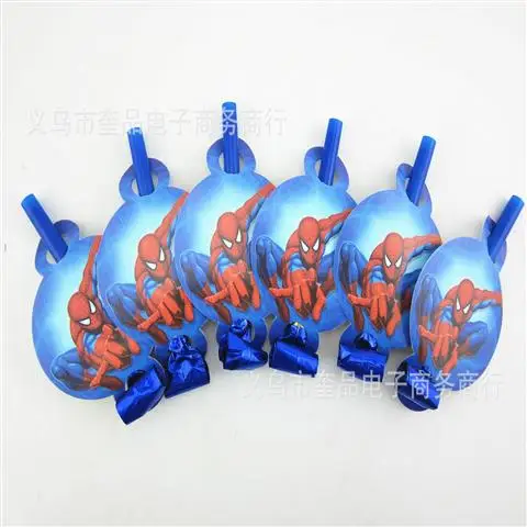 Blow out-6pcs "Человек-паук" 1st День рождения поставки праздничные украшения: воздушные шары пользу с принтом Человека-паука скатерть детский душ Декор посуда для маленьких мальчиков - Цвет: Blow out-6pcs