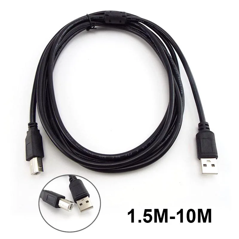 

5M USB 2.0 Print Cable Type A to B Male to Male Printer extension wire For Label Printer extend line