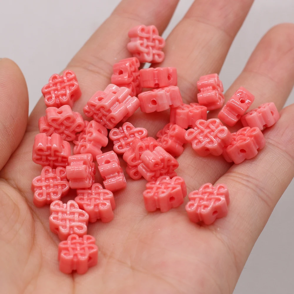 

2021 New Red Coral Through Hole Loose Bead Pattern Shape DIY Personalized Necklace Bracelet Earring Jewelry Gift Making