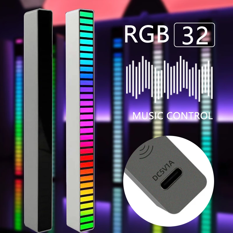 RGB-управление звуком светодиодный индикатор звукового сигнала с голосовой
