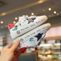 childrens board shoes 2021 spring autumn boys genuine leather breathable graffiti sneakers girls star fashion low upper shoes