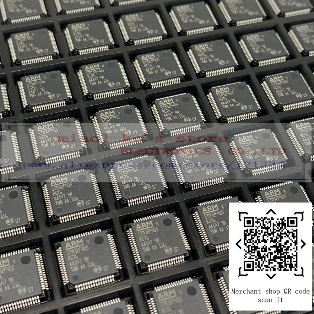 

[1pcs]100%New original: STM32F405RGT6 STM32F405 RGT6 - IC MCU 32BIT 1MB FLASH 64LQFP