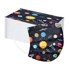 50 шт., одноразовые маски для лица с рисунком планеты