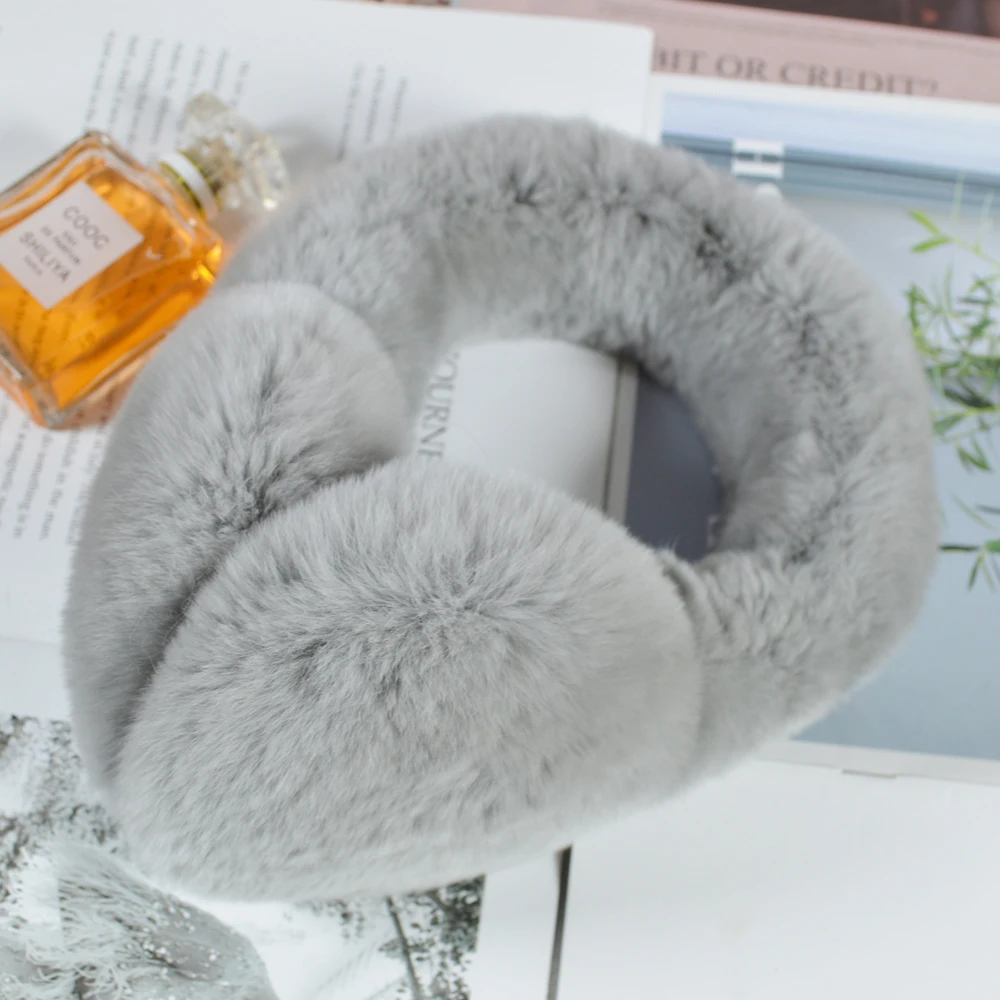 Для русской зимы Ветрозащитная Женская Настоящий мех кролика наушники с