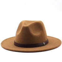 british new classic fedora hat men women imitation woolen winter felt hats fashion jazz hat chapeau wholesale