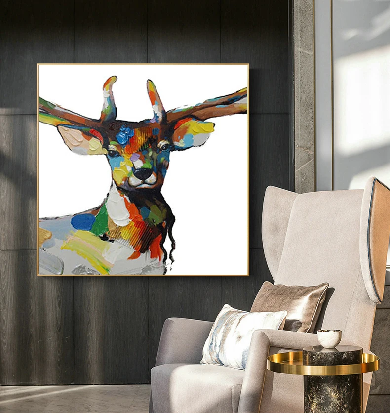 RELIABLI искусство олень с нарисованным слоном для девочек фотографии животных