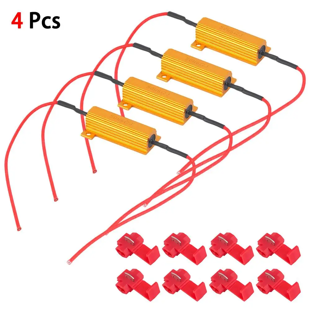 Высокое качество 4PCS DC 12V 50W 6Ω LEDTurn Signal Light Blink Flash Fix Нагрузочные резисторы