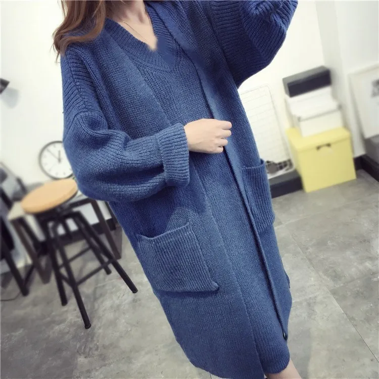 Осень-зима 2018 женское длинное платье-жилет кардиган свитер без рукавов