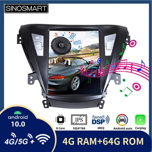 sinosmart tesla style car gps radio navigation player for hyundai elantra md 2012 i35 avante 2011 2013 free global shipping