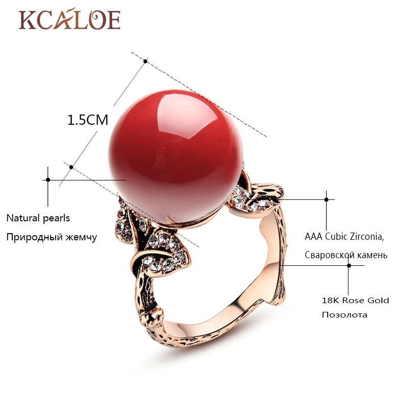 KCALOE красная Коралловая Серьга наборы свадебных украшений роскошный кристалл