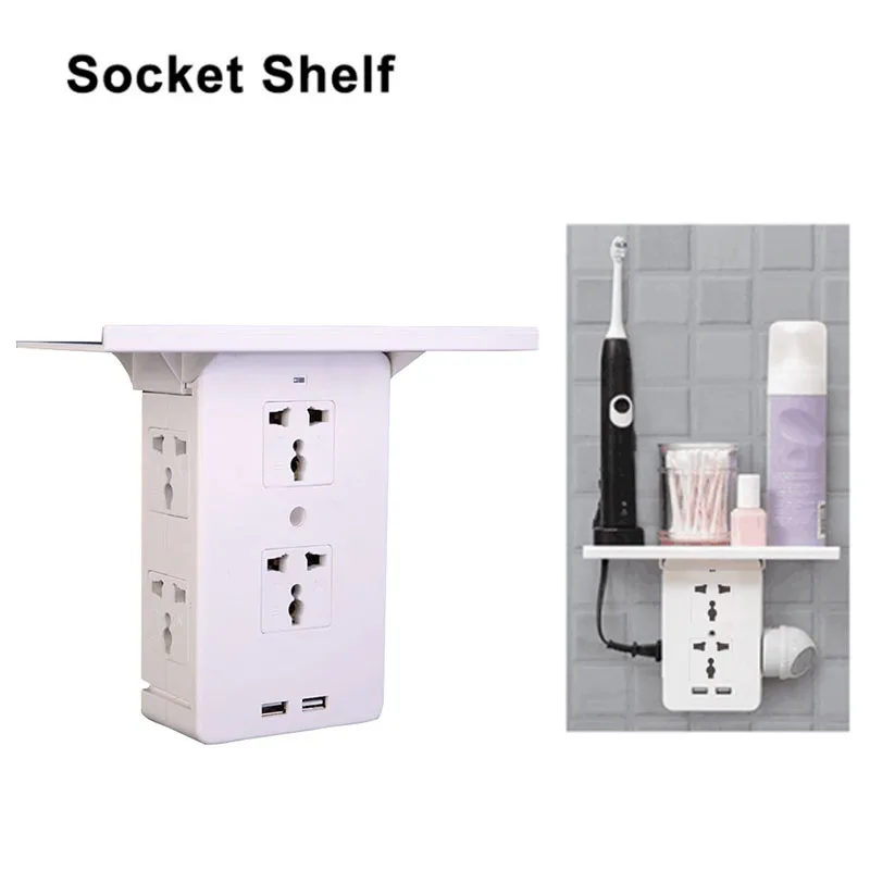 Электрическая розетка в стену удлинитель 6AC Универсальная Розетка с 2USB портом со