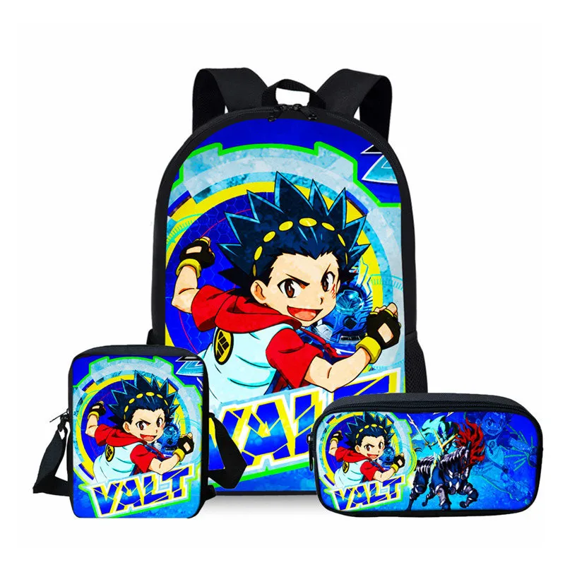 as pictures ThiKin 3 шт. Beyblade Burst школьные сумки набор для Дети Мальчики Школа Рюкзаки на плечо рюкзак Детский рюкзак ранец - Цвет: as pictures
