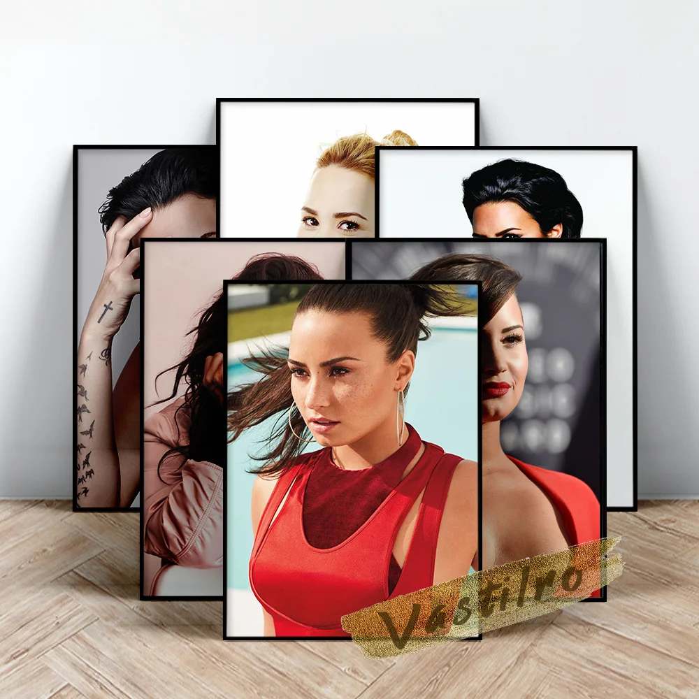 

Hot Singer Demi Lovato Poster, Music Female Star Wall Picture, Actress Portrait Prints Art, Tv Personality Wall Decor, Fans Gift