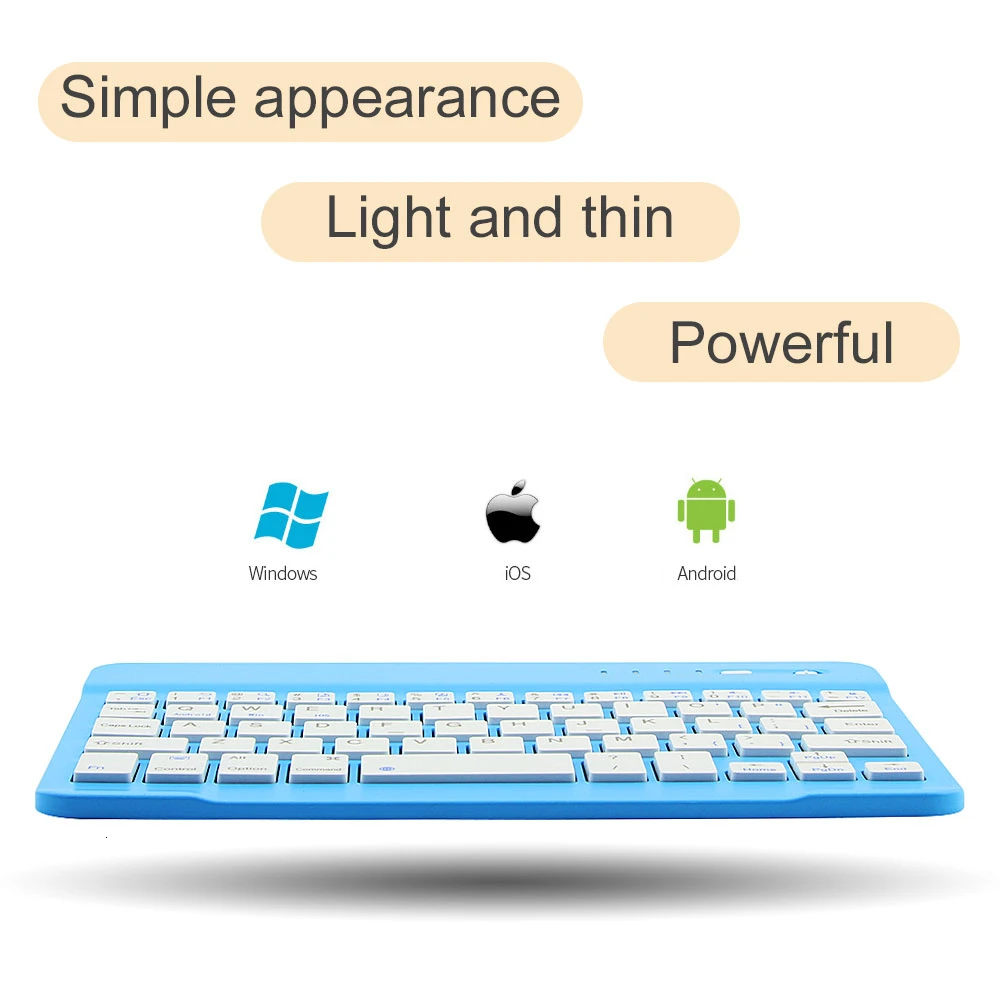 Bluetooth клавиатура мини беспроводная ультра тонкая 78 Keycaps маленький размер планшет