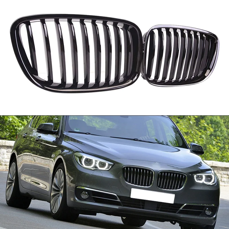 Глянцевый черный передний капот решетка для почек гриль BMW 5 серии GT F07 4 Двери