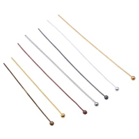200pcslot gold 16 20 25 30 40 50mm dia 0 5mm metal ball head pins needles connector pins for diy jewelry findings supplies