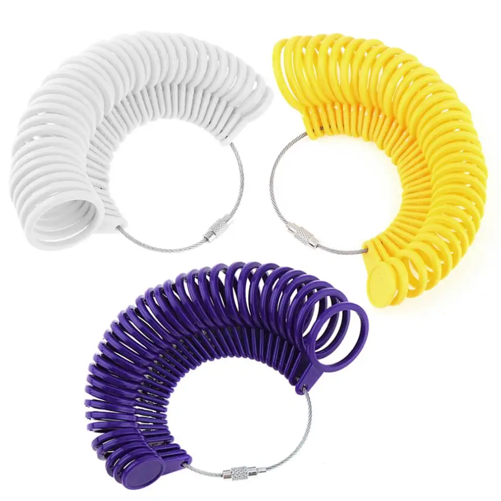 

1-33 HK Degree Standard Plastic Ring Circle Measurement Tool with Detachable Ring and Ring Number for Jewelry Tool Equipments