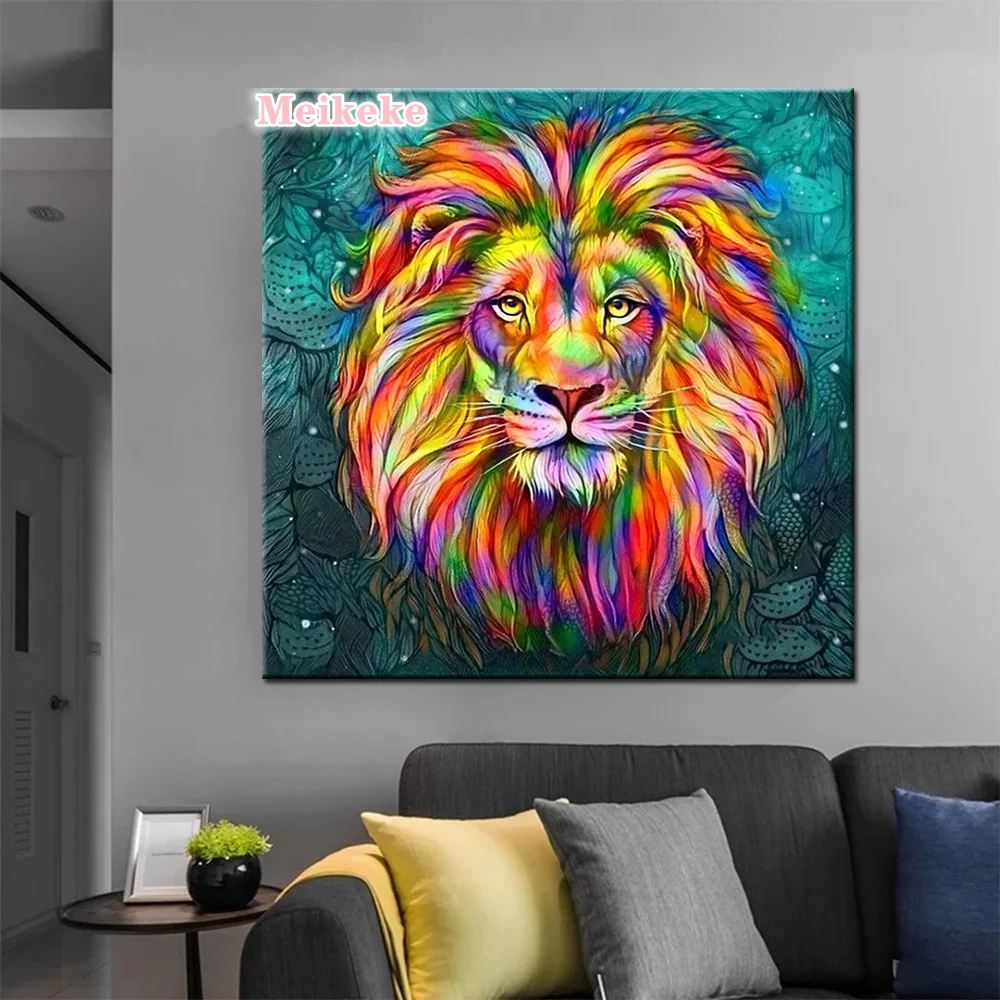 

5D Diy Diamond Painting Colors Lion Diamond Embroidery Animal Pictures Of Rhinestones Mosaic Cross Stitch Craft Kit Home Decor