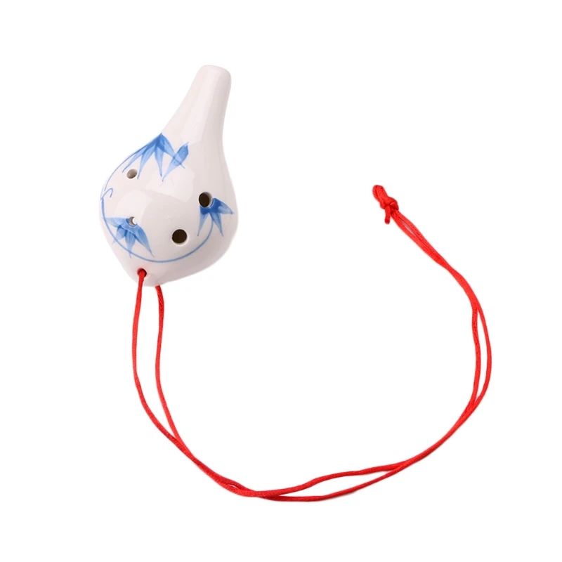 Профессиональная керамическая канавка Ocarina с 6 отверстиями музыкальный