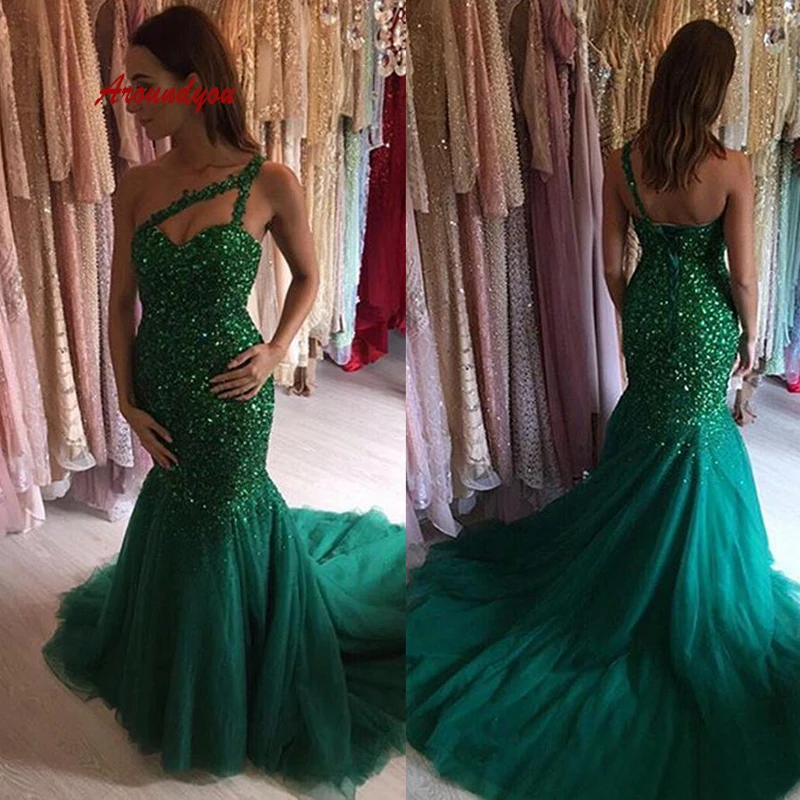Изумрудно зеленые Роскошные Длинные вечерние платья сексуальные русалки
