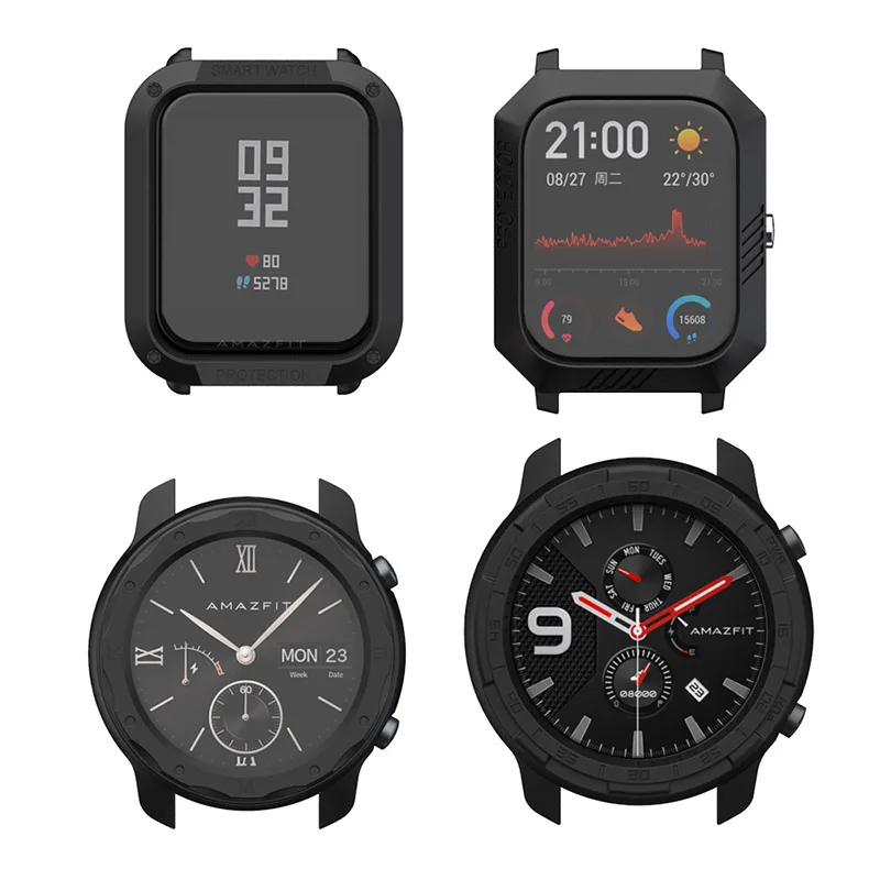 

Tough Armor Case Cover for Amazfit Bip GTS GTR 42mm 47mm Watch protector for Huami Bip Lite Smart Watch Accessories SIKAI