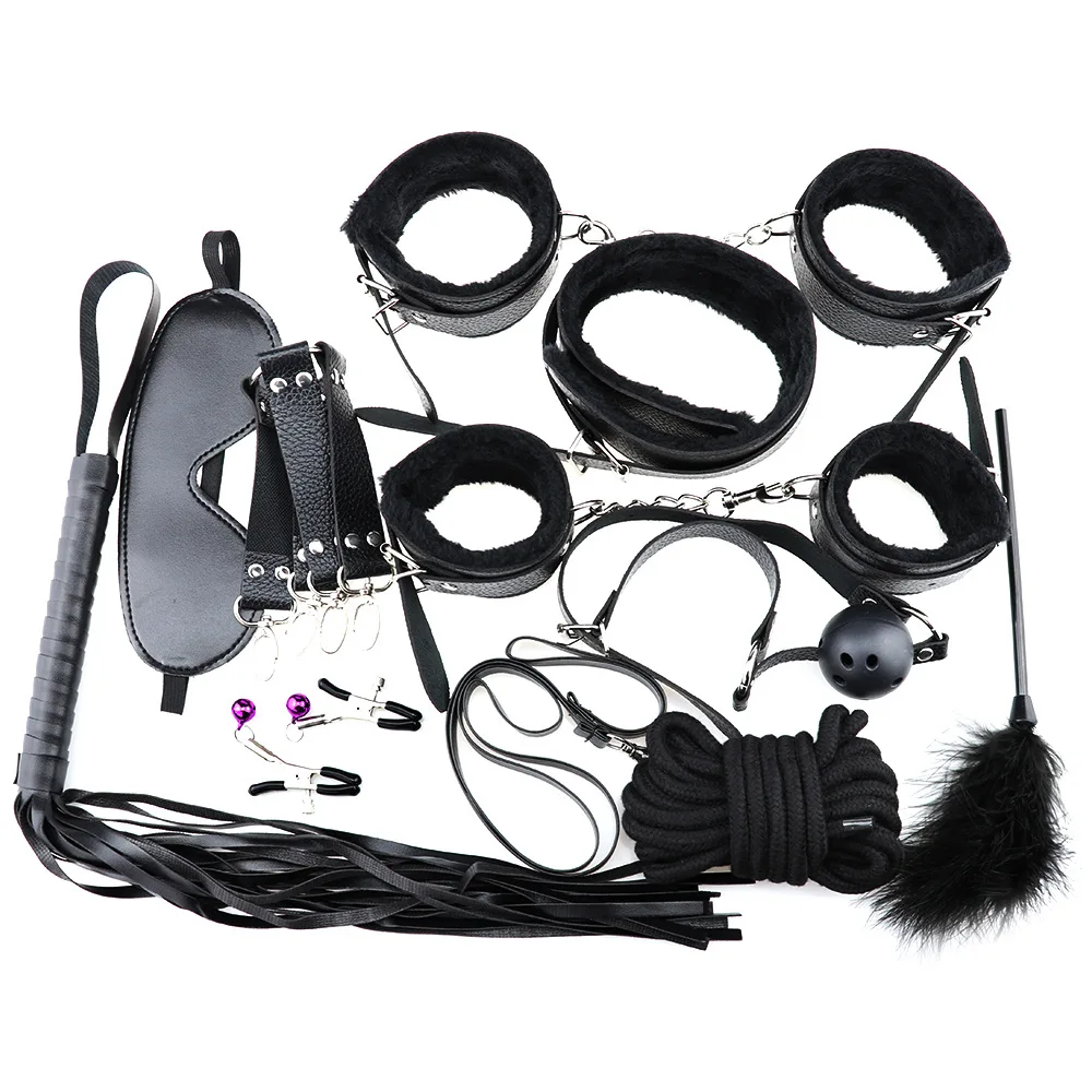 Самая низкая цена кожаный фетиш взрослый SM любовный набор игрушек для пар