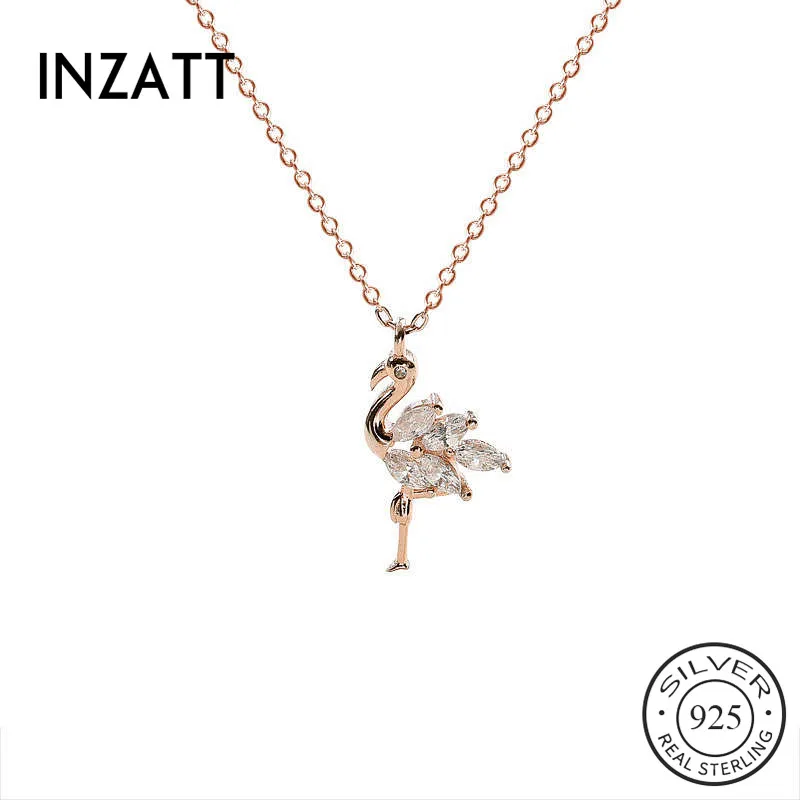 Чокер INZATT из настоящего стерлингового серебра 925 пробы с фианитами в виде