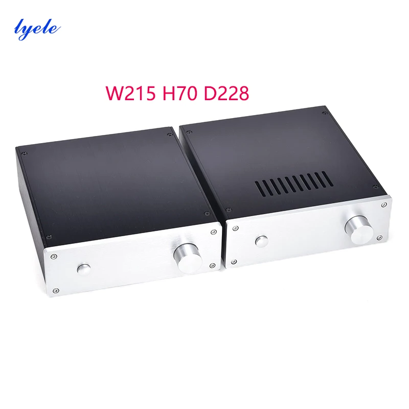 

2207 all-aluminum power amplifier case front headphone amplifier case 215*70*228mm DIY box