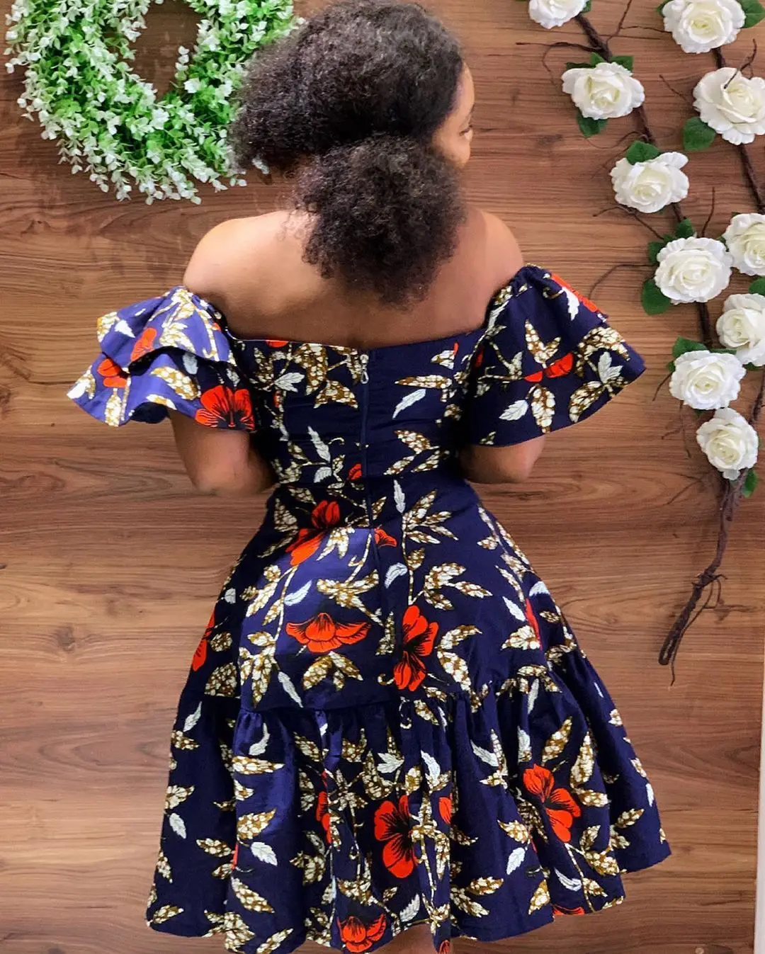 African Dresses For Women 2021 Polyester Fashion Spring Summer Dashiki Africa Style Print Rich Bazin Midi Dress | Тематическая