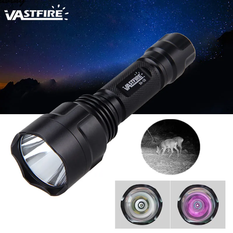 

C8 IR Hunting Flashlight 850nm 940nm Night Vision Red Night Vision Rifle Scope Weapon Gun Light With Red/Green Laser Dot Sight