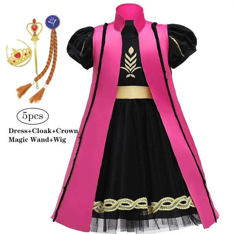 

Kids Clothes Girls Dress Christmas Cosplay Elsa Anna Princess Dress For Girls Wedding Party Dresses vestidos Children Clothing