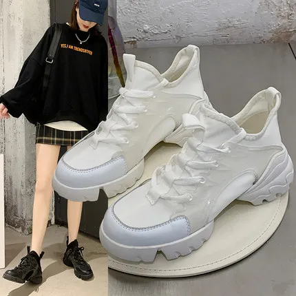 

Women's shoes 2021 spring and autumn new fashion all-match breathable casual large size sports flat shoes