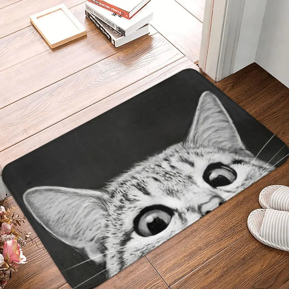 Cat print entrance door mat floor mat in the room kitchenmat welcome mat bathroom mat  Anti-Slip water absorption mat customized