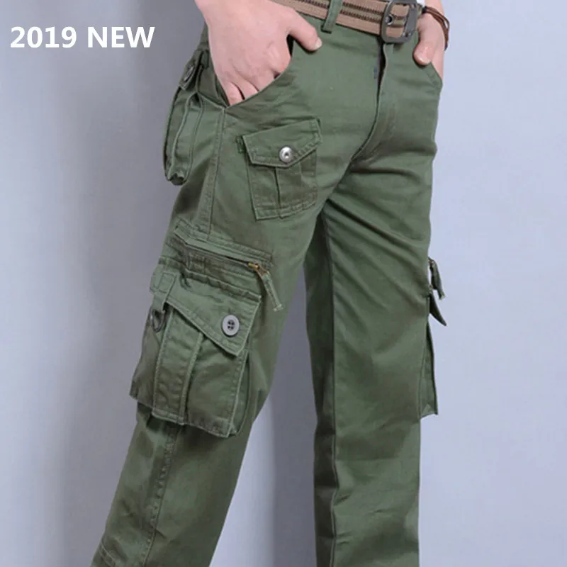 Мужские штаны брюки со множеством карманов мужские 2019 повседневные новые