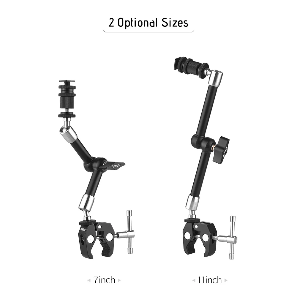 Andoer 7 &quot11&quot Нержавеющая сталь Артикуляционная фрикционная рукоятка с