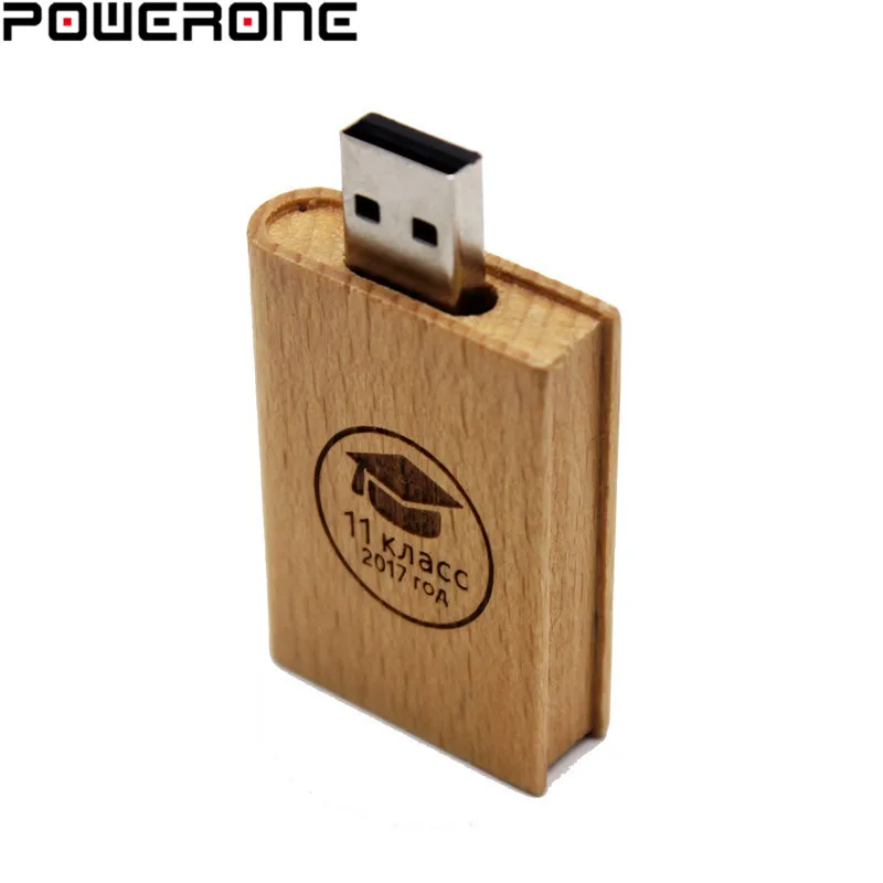 POWERONE деревянная книга USB флэш накопитель 4 ГБ 8 16 32 64 посуда карта памяти