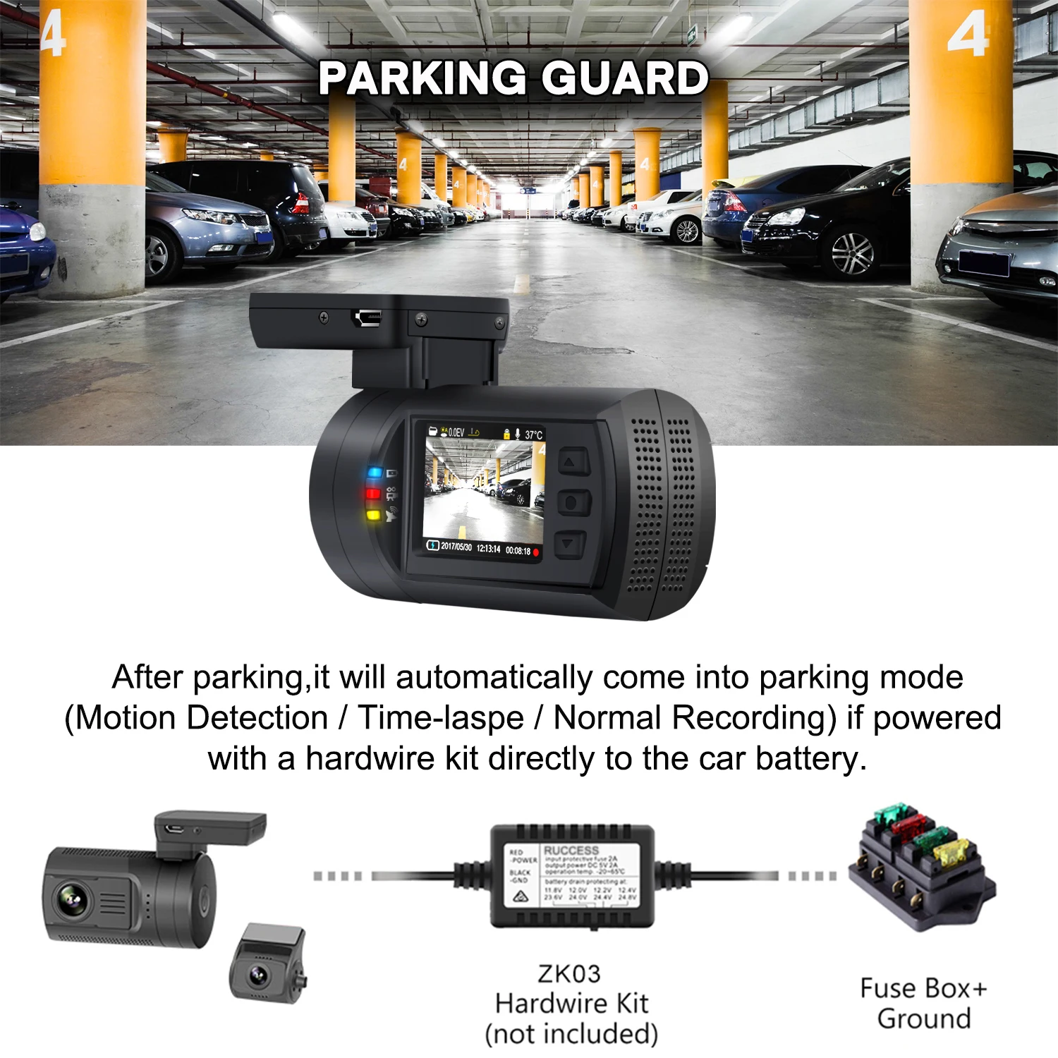 RUCCESS Mini 0906 Автомобильный видеорегистратор с двумя объективами Full HD 1080p gps Novatek 96663