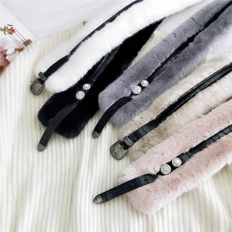 Fashion Thicken Collar Soft Hairy Warmer Shawl Scarf Elegant Fur Fox Rabbit Scarves Women Winter Warm Faux Loop |