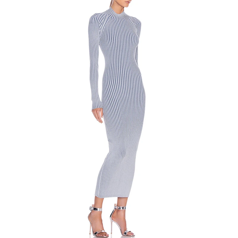 Женское облегающее платье миди INDRESSME двухстороннее Платье-футляр в полоску с