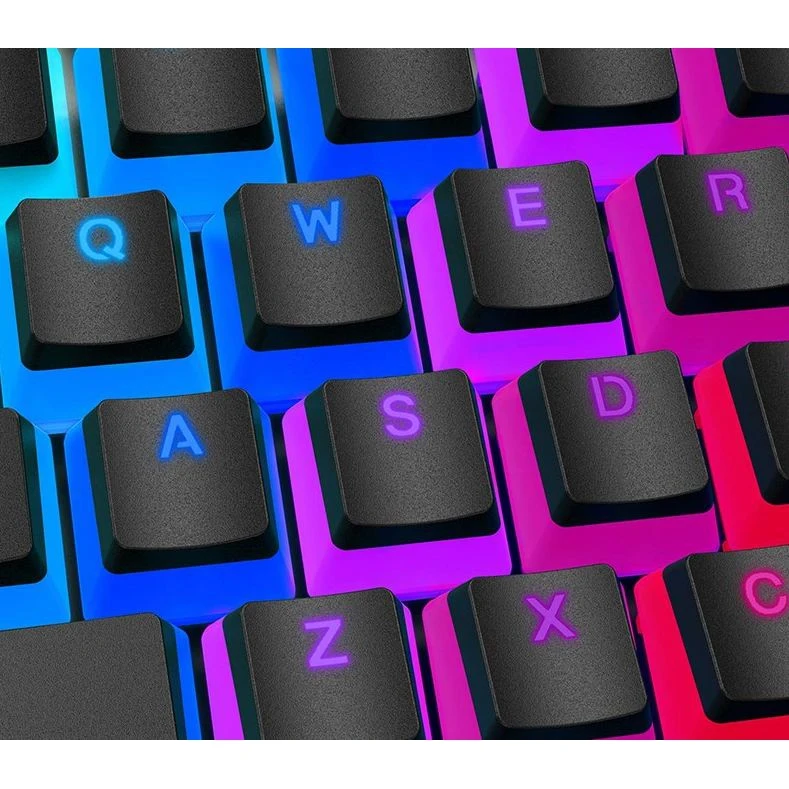 Набор клавиш HyperX Double Shot PBT HXS KBKC3 для клавиатур 104 шт полупрозрачные RGB подсветки
