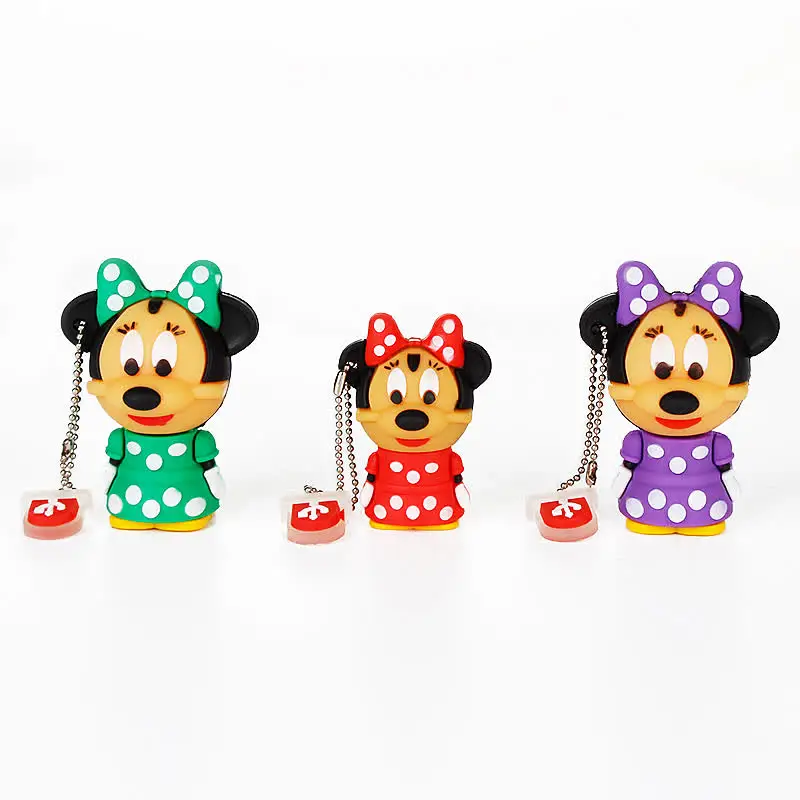 USB флеш-накопитель 128 ГБ мышь Микки и Минни, флеш-накопитель USB 2,0, флешка с изображением животных, 4 ГБ, 8 ГБ, 16 ГБ, USB диск 32 Гб, флешка 64 ГБ